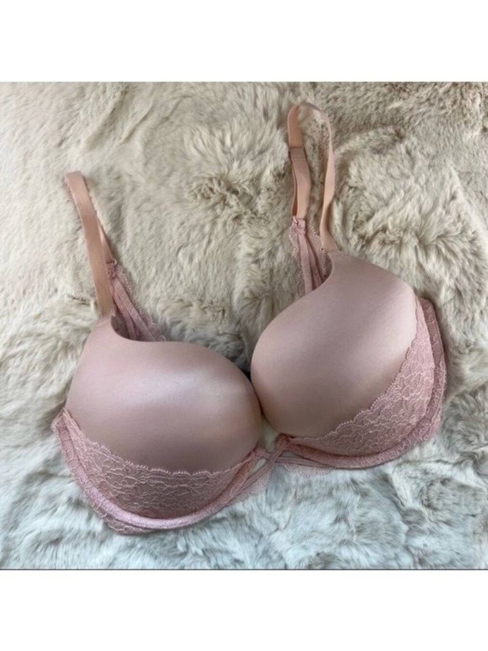 Victoria’s Secret Very Sexy Padded Demi Light Pink Sz 32DD